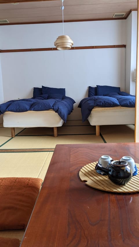 Bed, Hot Spring Bath, Living room, Lounge or bar, Photo of the whole room, Bedroom, Communal kitchen, City view