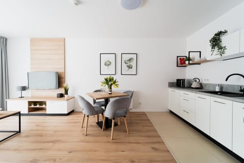 Kitchen or kitchenette, Living room, Dining area