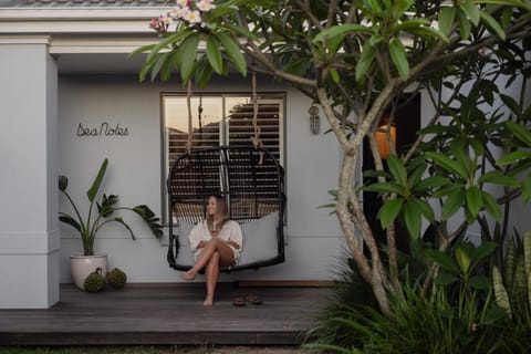 Property building, Patio, Facade/entrance, People, Garden, Sunset, group of guests, sunbed