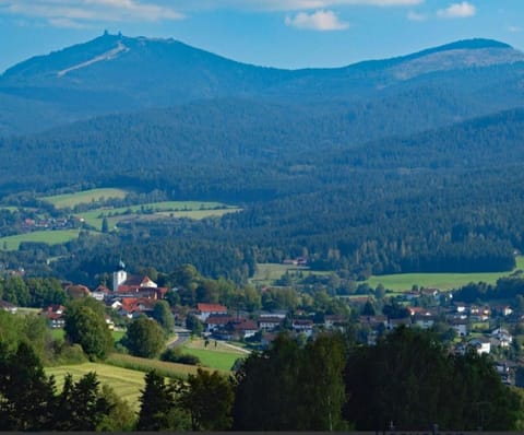 Nearby landmark, Natural landscape, Bird's eye view, Mountain view
