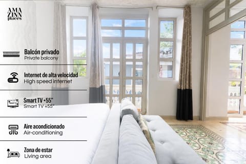 Bed, Living room, internet, air conditioner