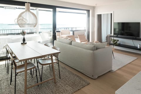 Living room, Dining area, Sea view