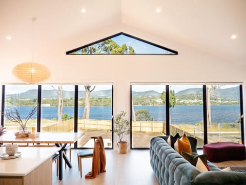 Natural landscape, Living room, Seating area, Dining area, Lake view, Mountain view, River view