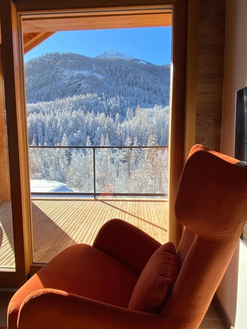 Natural landscape, Living room, Seating area, Mountain view