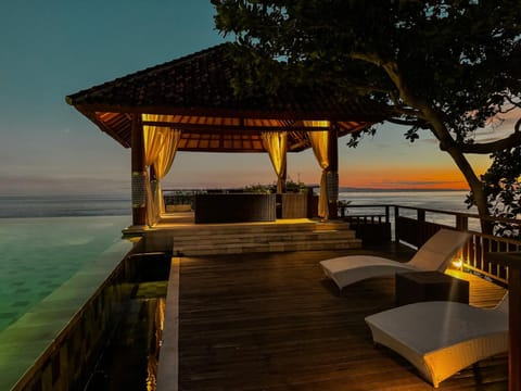 Swimming pool, Sunset