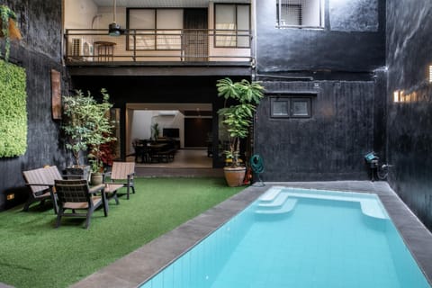 Patio, Seating area, Pool view, Swimming pool