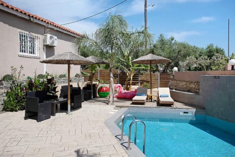 Property building, Living room, Swimming pool