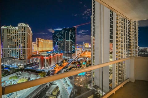 Property building, Night, View (from property/room), Balcony/Terrace, City view