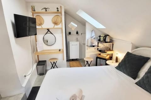 Bed, TV and multimedia, Photo of the whole room, Bedroom, oven