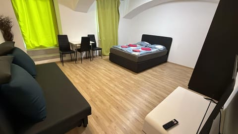 Property building, Bed, Seating area, Bedroom