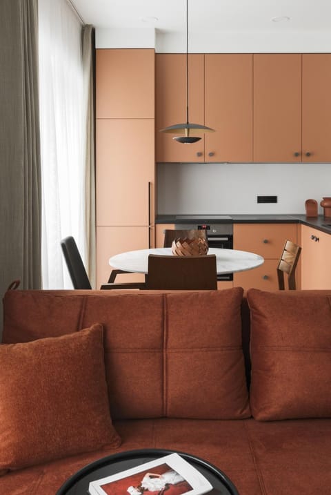 Kitchen or kitchenette, Living room, Dining area