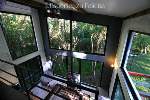 Bird's eye view, Living room, Garden view