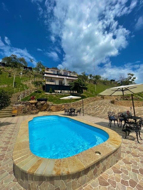 Property building, Natural landscape, Pool view, Swimming pool