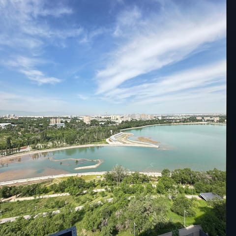Day, Natural landscape, Bird's eye view, Lake view
