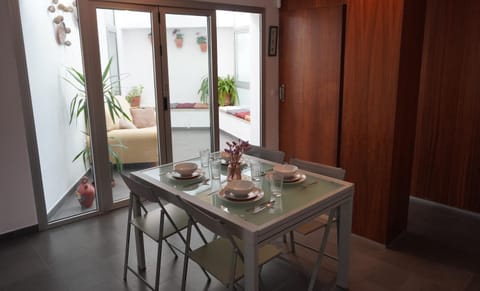 Patio, Living room, Seating area, Dining area