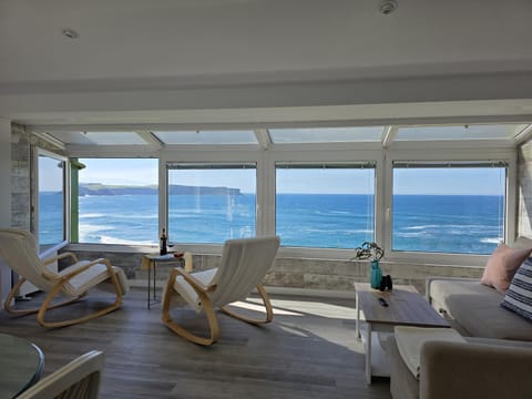 Natural landscape, View (from property/room), Living room, Sea view