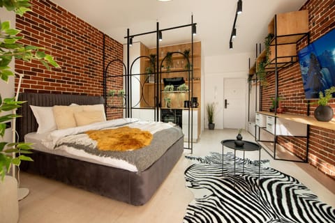 Bed, TV and multimedia, Photo of the whole room, Decorative detail, Bedroom