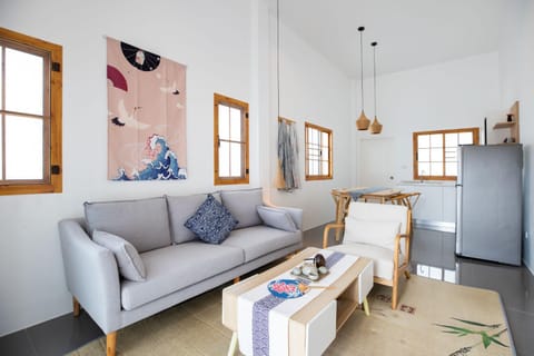 Kitchen or kitchenette, Living room, Dining area