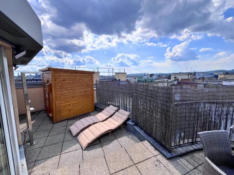 Sauna, Balcony/Terrace, City view