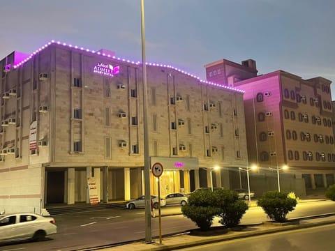 Property building, Night, Parking