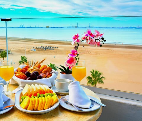 Day, Natural landscape, Food and drinks, Beach, Food, Sea view, Breakfast, Continental breakfast, Drinks