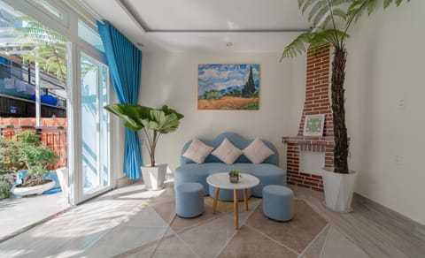 Living room, Seating area, Quiet street view