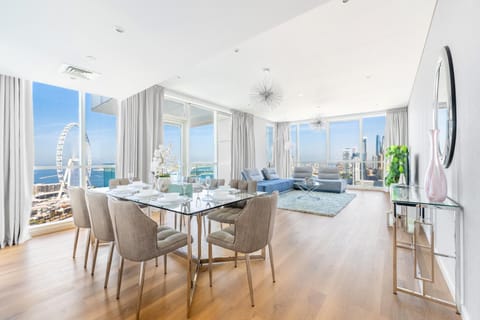 Ultra Luxe 5BR Al Bateen I Private Beach and Pool I JBR Full Sea View Beachfront Apartment in Dubai