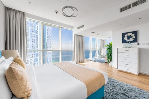 Ultra Luxe 5BR Al Bateen I Private Beach and Pool I JBR Full Sea View Beachfront Apartment in Dubai