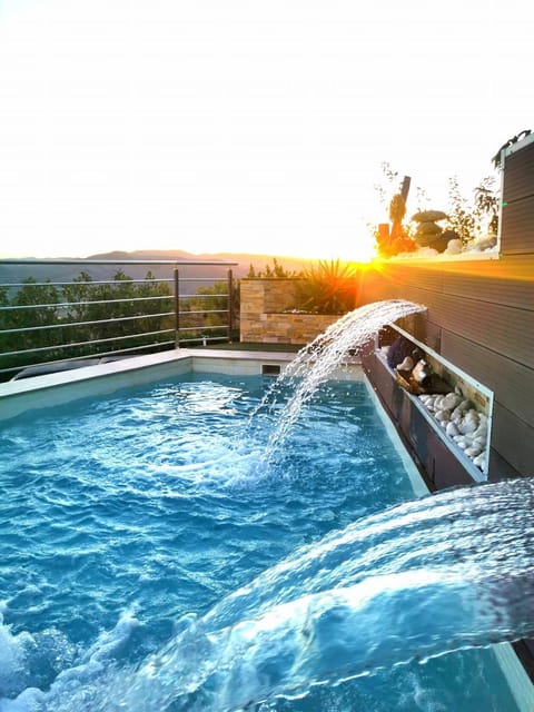Natural landscape, Pool view, Swimming pool, Sunrise, Sunset