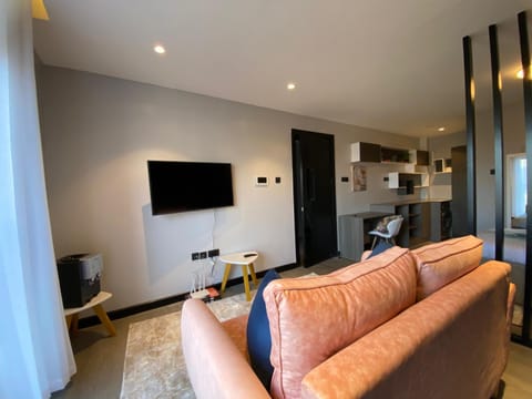 Communal lounge/ TV room, TV and multimedia, Kitchen or kitchenette, Living room, Seating area, Evening entertainment