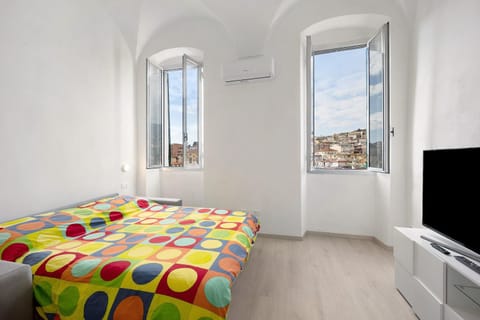 Property building, Living room, Bedroom