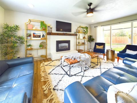 TV and multimedia, Living room, Decorative detail, Seating area, Garden view