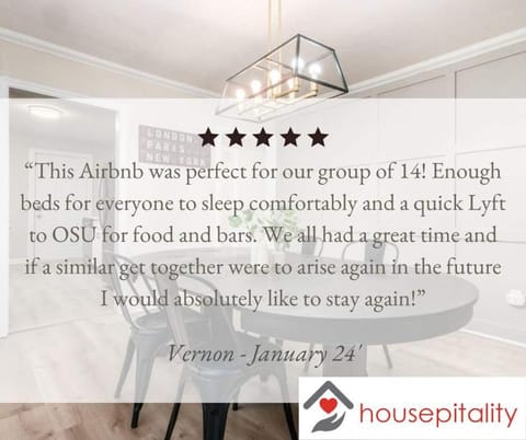 Stay in the Palazzo in OSU! 10 BEDS! House in Ohio