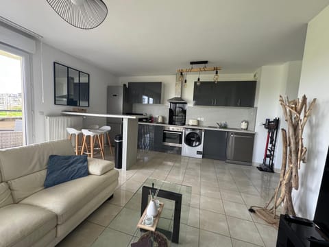 Kitchen or kitchenette, Living room, Seating area, Dining area, oven, stove