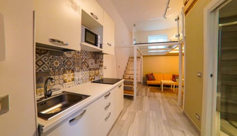 Kitchen or kitchenette, minibar, stove