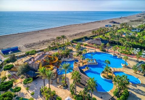 Natural landscape, Bird's eye view, Beach, Swimming pool