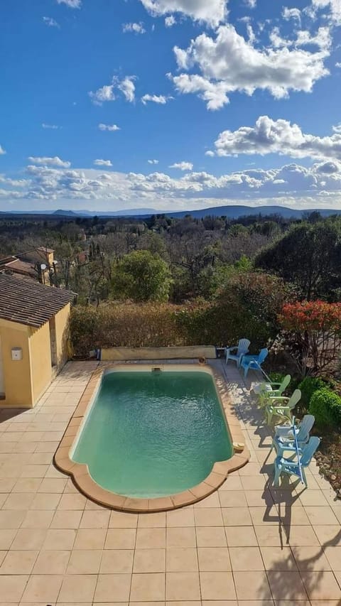 Patio, Day, Natural landscape, Mountain view, Pool view, Swimming pool, sunbed