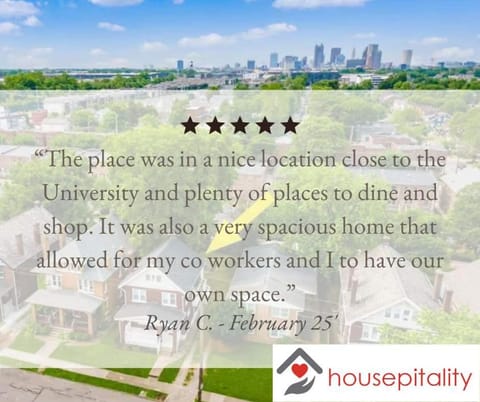 Large 5 Bedroom House Next to OSU, Sleeps 16 House in Ohio