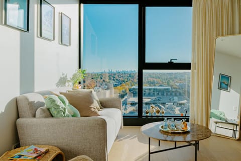 Living room, Seating area, City view