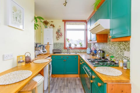 Kitchen or kitchenette, oven