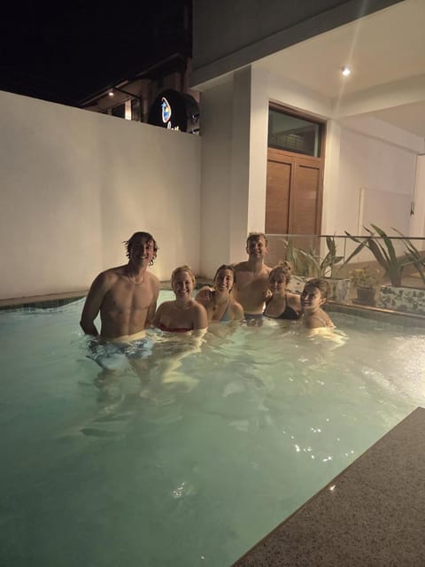 Night, People, Pool view, Swimming pool, group of guests