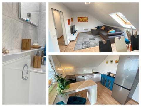 Kitchen or kitchenette, Living room, Seating area