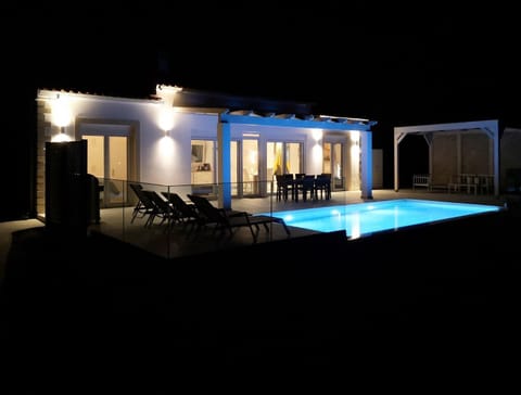 Property building, Night, Balcony/Terrace, Swimming pool