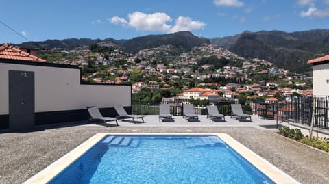 Patio, Natural landscape, Mountain view, Pool view, Swimming pool, sunbed