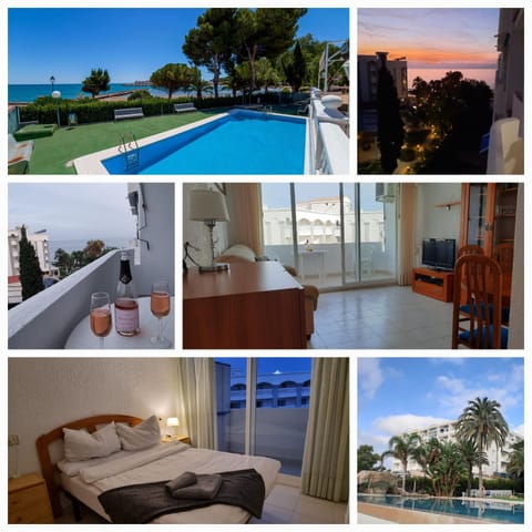 Bed, View (from property/room), Balcony/Terrace, Photo of the whole room, Bedroom, Pool view, Swimming pool, sunbed