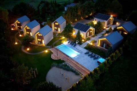 Night, Bird's eye view, Garden, Garden view, Pool view, Swimming pool