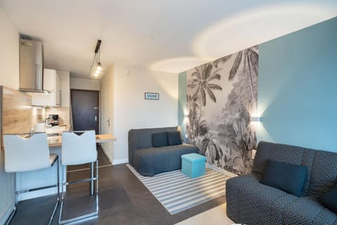 Kitchen or kitchenette, Living room, Dining area