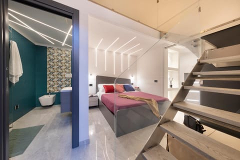 Bed, Bathroom, Photo of the whole room, Bedroom