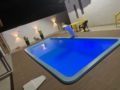 Night, Pool view, Swimming pool