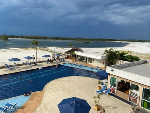 Lake view, Pool view, Swimming pool, sunbed